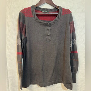 Woolrich women’s Long sleeve Pullover Henley Grey Size Large